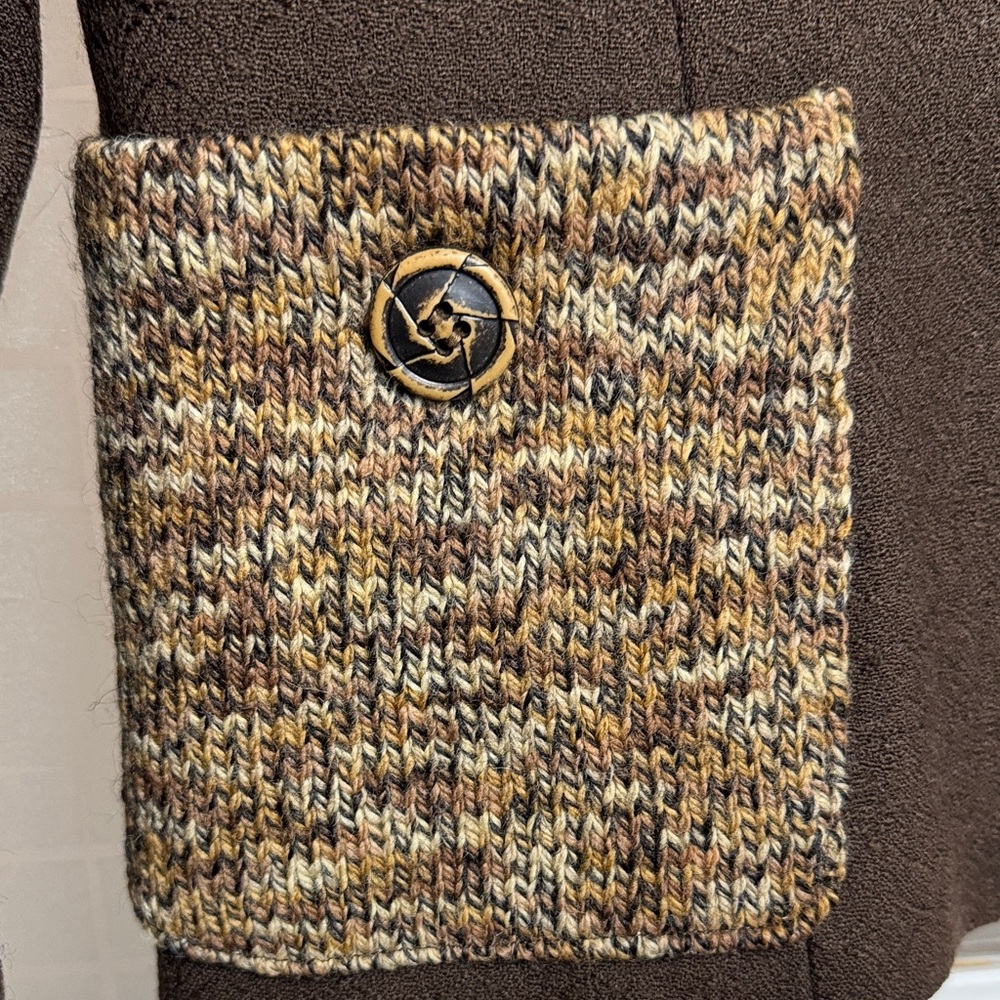 Brown Tweed Pocket Women's Jacket - Picture 3 of 7